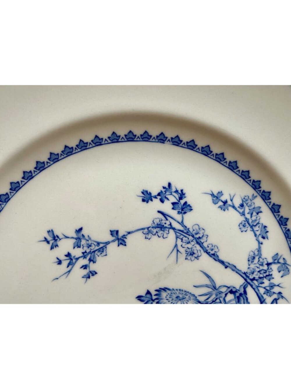 Set of 2 Antique FURNIVALS 1913 Blue Quail 10 1/4" Dinner Plates Round Backstamp - Picture 5 of 16